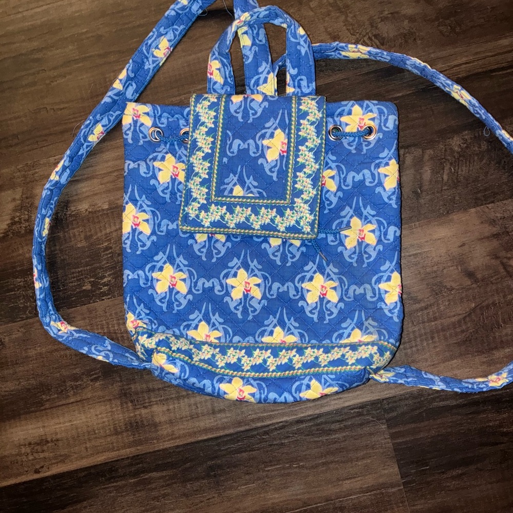 Stylish Blue Floral Women's Backpack